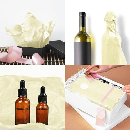 120 Sheets 14 x 20 Inch Cream Tissue Paper for Gift Bag Wrapping - color: Ivory