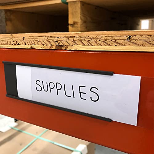 SmartSign Magnetic 'C' Channel Label Holders | 2.5" x 6" Pack of 10 - size: 2.5" x 6"