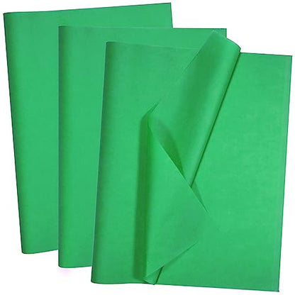 100 Sheets Green Tissue Paper Artdly 14 x 20 Inches Green Wrapping Paper Bulk for Weddings Birthday DIY Project Christmas - color: Green, size: 14x20 Inch (Pack of 100)