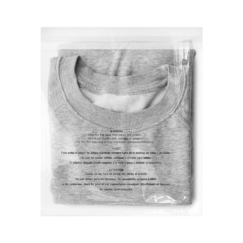 iMailer - 200 Count - 8" x 10" Clear Plastic Poly Bags with Suffocation Warning for Clothing, T-Shirt, Brochure, Prints, Handicraft Gift- Resealable Adhesive,Not Strong - size: 8" x 10", style: Resealable Glue