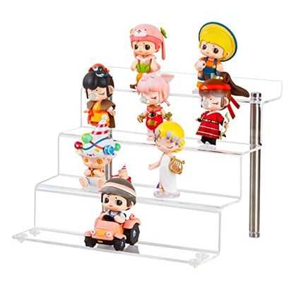 9 x 6 inch Clear Acrylic Display Riser, 4-Step, 2 Pack