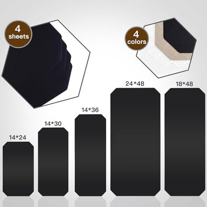 Poofzy Wire Shelf Liner 24" x 48", Set of 4 Black - color: Black, size: 24"x48" 4pcs