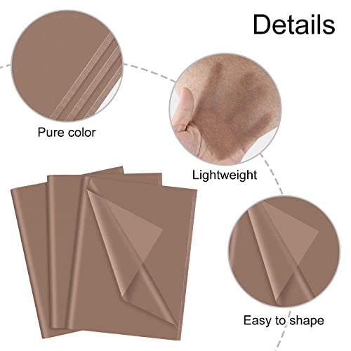 NEBURORA 60 Sheets Brown Tissue Paper Set Gift Wrap Paper(Brown) - color: Brown