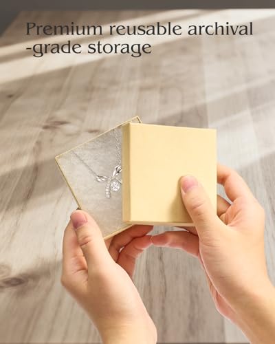 MESHA Jewelry Gift Boxes 3.5x3.5x1 Matte Brown 20 Pcs Cotton Filled Lids - color: Brown, size: 1 Count (Pack of 20)