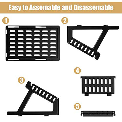 Ctemnpho Large Label Holder for Rolls and Fan-Fold Labels, Basket, Stand Desktop Printer Accessory for Home, Office (Black, Large) - color: Black