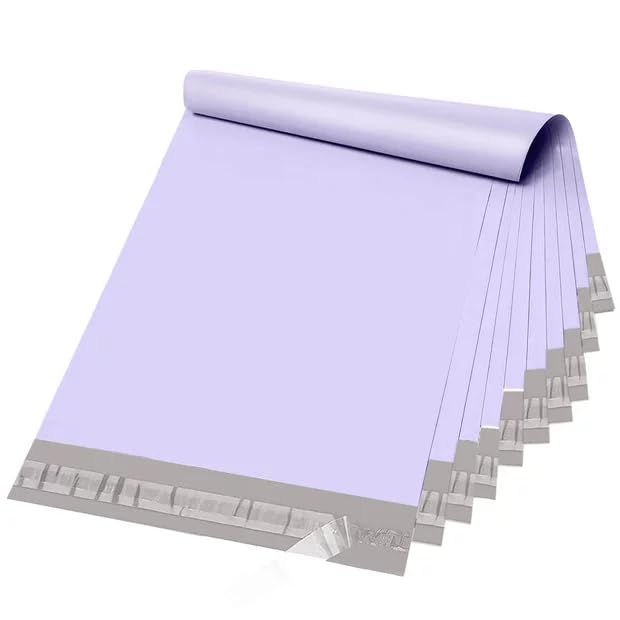 Metronic Poly Mailers 10x13 50 Pack, Small Durable Self Seal Shipping Bags - color: Lilac Purple, size: 10x13 50PC
