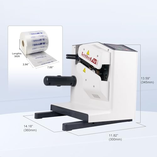High-Speed Air Cushion Machine for Packaging & Shipping 3-Second Preheat, 26ft/min Maker with 328ft Air Pillow Film Roll,LA-E4C