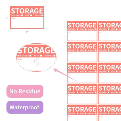 Ououstate 300 PCS 3” x 2’’ Removable Moving Packing Labels for Box Sticker