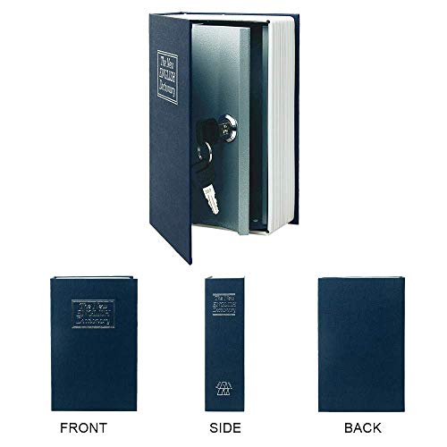 Diversion Book Safe Storage Box, Dictionary Secret Safe with Security Combination Lock/Key (Blue Dictionary) - style: Blue dictionary-Key