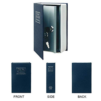 Diversion Book Safe Storage Box, Dictionary Secret Safe with Security Combination Lock/Key (Blue Dictionary) - style: Blue dictionary-Key