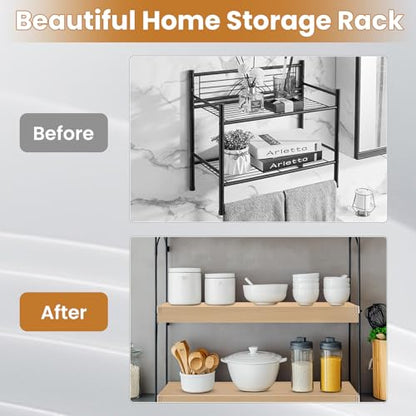 4PCS Wire Shelf Cover 35"L x 16"W PVC Wood-Like Wire Rack Covers