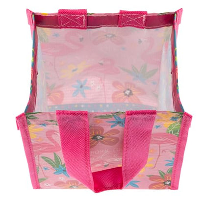 Karma Small Reusable Gift Bags, Tote Bag and Gift Bag with Handles, Perfect for Birthday Gifts and Party Bags RPET 1 Dog - color: Flamingo