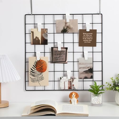 AmazingSpark 15 Pcs Gridwall Accessories Grid Wall Hooks Clips, White - color: White