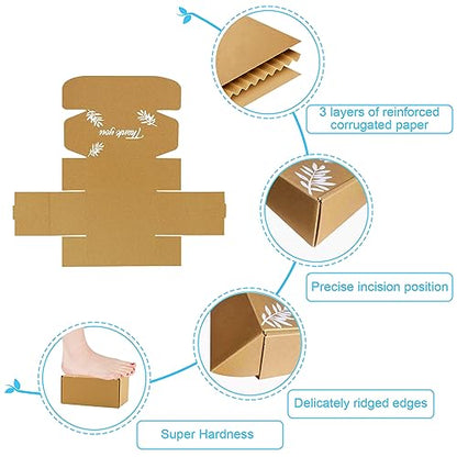 Shipping Boxes Inner Measurement 6x4x3 inches Brown Small Mailing Boxes 40 Pack Cardboard Corrugated Box Mailers