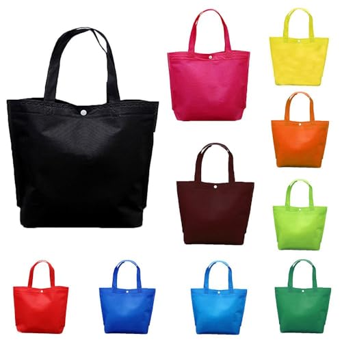 Non-Woven Reusable Shopping Bag, Women Portable Handbag Foldable Cloth Gift Organizer Large Capacity Grocery Storage Tote Pouch(36cm,green)