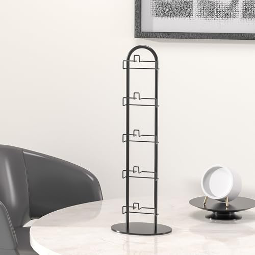 Metal Sunglass Organizer,Glasses Holder,Eyeglass Holder,Sunglass Storage Eyeglasses Rack Metal Frame for 5 Pairs (1, Black) - color: Black