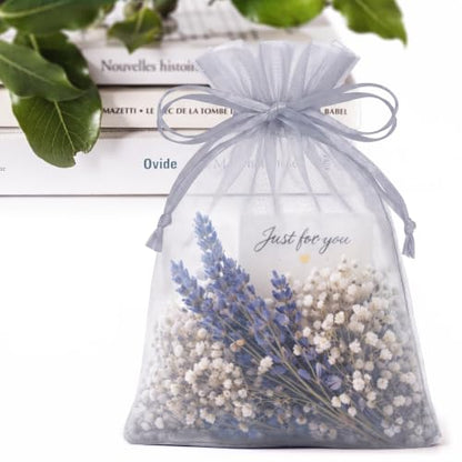 ANZNKU 4x6 Inch Organza Bags 50Pcs, Gray Party Favor Gift Pouches - color: Gray