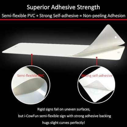 (8 Pack) Self-adhesive Fire Extinguisher Sign, 12" x 4" Durable Plastic Fire Extinguisher Sticker for Business and Home Use, Indoor, Outdoor, 20 Mil Thick PVC Safety Signs, Weather-resistant, No Fade, Easy to Install