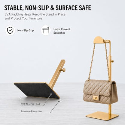 3 Pack Purse Display Stand,Gold Handbag Display Stand,Adjustable - color: Gold (3Pack)