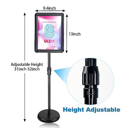3 Pack Sign Holder Stand, 8.5x11 Sign Stand for Display, Black - color: Black, size: 8.5*11 - 3 Pack