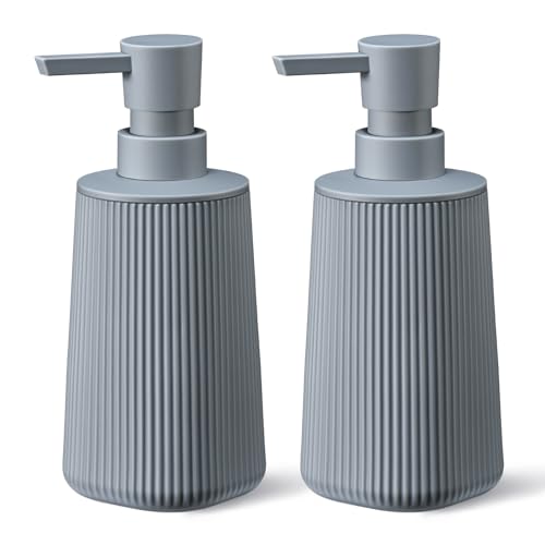 Gray 2 Pack Hand Soap Dispensers Set - color: Gray Set of 2