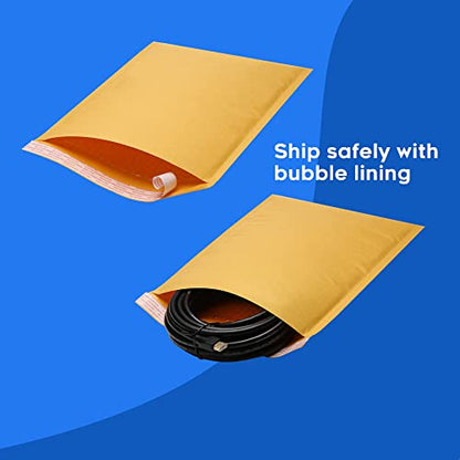 The Boxery 8.5”12” Kraft Bubble Mailers |100 Padded Envelopes Included - Self Sealing Shipping Bags - #2 - size: 8.5x12'' (100 PACK)