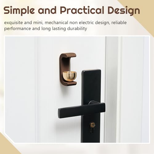 Zonon 4 Pcs Magnetic Wooden Doorbell Chime, Black Walnut - color: Black Walnut