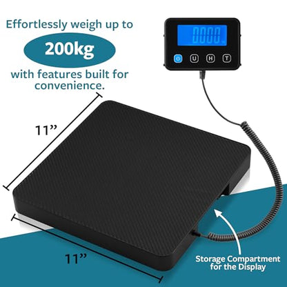 Digital Shipping Scale, Postal Scale, 220 lb, 0.1 oz, Remote Display - color: 220 lbs