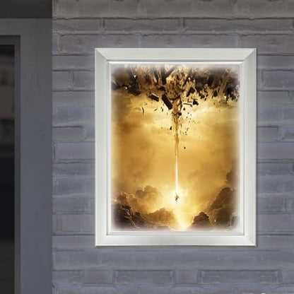 16'' x 20'' LED Poster Frame, Backlit Light Box Sign 18W with Aluminum Frame, Front Open Advertising Light Box for Menu Poster Art Display, Silver - color: Silver, size: 16" x 20"