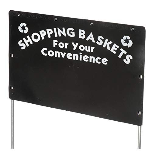 GLWSS Shopping Basket Stand with Black Sign