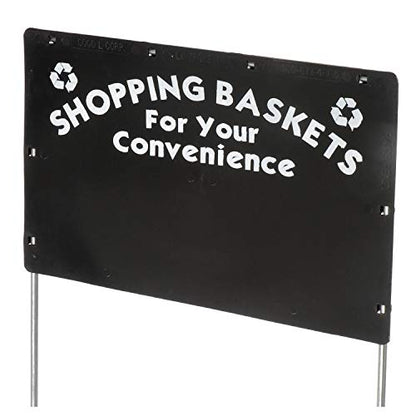 GLWSS Shopping Basket Stand with Black Sign