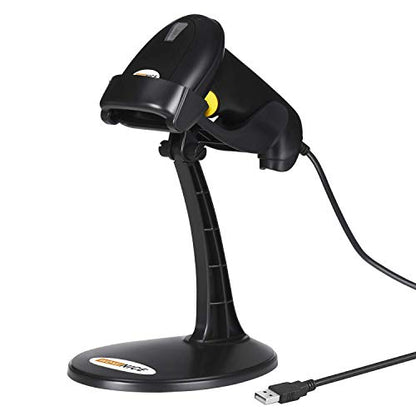 WoneNice Hands-Free USB Barcode Scanner with Stand for School Book Checkout