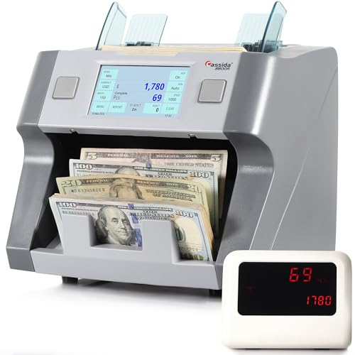 Cassida Money Bill Counter I Business Grade I 1,200 Notes/Min I 8800R V2 - size: Large (8800R-V2)