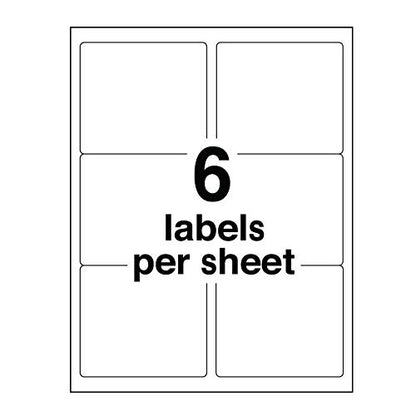 Printable Sticker Paper, 3-1/3" x 4" Shipping Address Labels 6000 Blank Mailing Labels for Laser & Inkjet Printers, 6 per Page Label Stickers, 1000 Sheets - size: 1000 Sheets / 6000 Labels