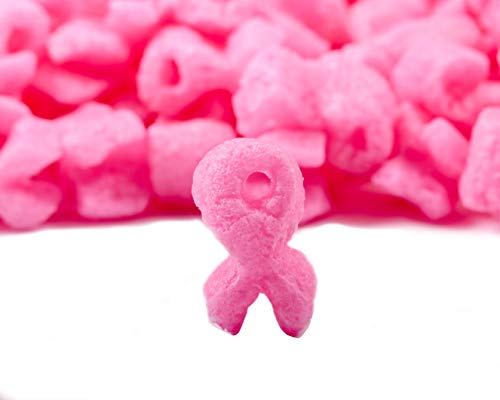 Bubblefast! Brand FunPak MiniPack Plant Based Biodegradable Packing Peanuts, 0.60 cu ft Bag, Compostable (Pink Ribbons) - style: Pink Ribbons