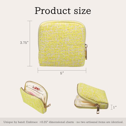 Stratalife Small Travel Jewelry Case, Qulited Storgae Pouch - color: Quilted Yellow