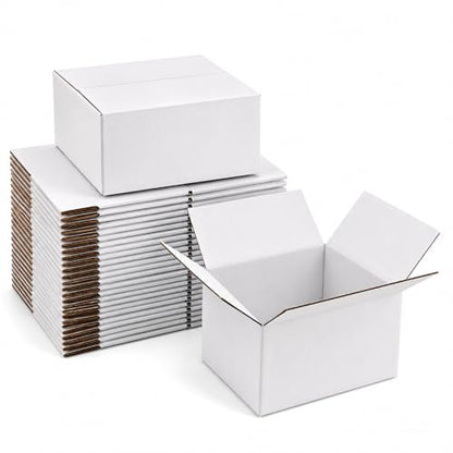 9x9x6 White Shipping Boxes, 25 Pack - size: 9x9x6 Inch