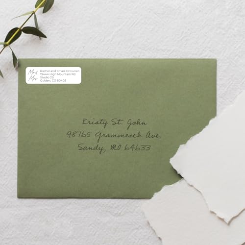Mr. & Mrs. Rolled Address Labels / 250 Personalized Return Address Labels/Designer Address Stickers in Elegant Plastic Dispenser - size: 250 Labels, style: Mr. and Mrs Script