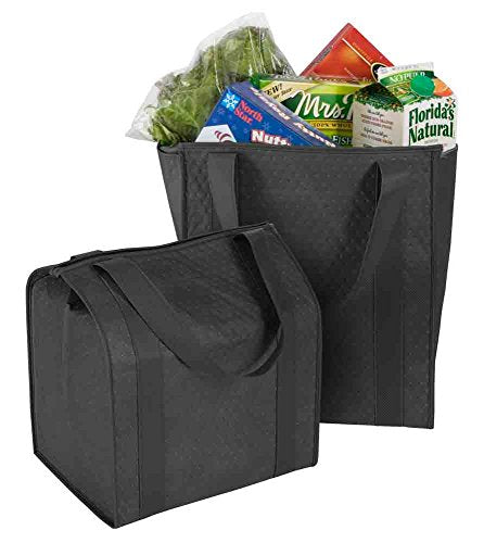 Mediz Hannah Smart Large Capacity Heavy Duty Insulated Shopping Bag - color: Black