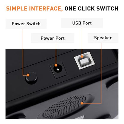 POS Printer, 58mm USB Thermal Receipt Printer, Restaurant Kitchen Printer with Cutting Support Cash Drawer USB Serial Interface for Windows/Mac/Linux