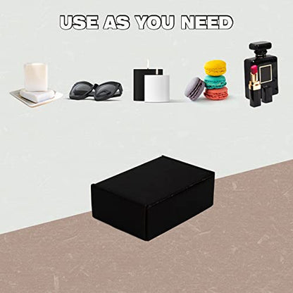 6x4x2 Inches Shipping Boxes Pack of 25, Packaging Corrugated Cardboard Mailer Boxes for Small Bussiness, Black - size: 6 x 4 x 2 inch