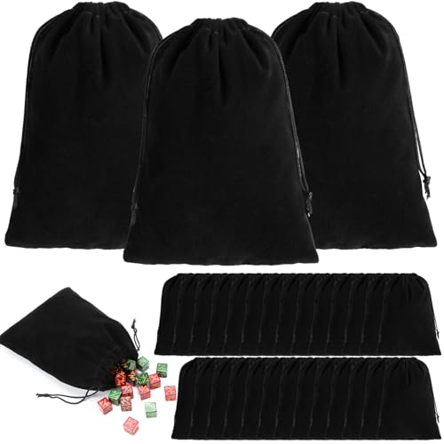50 Pcs Black Velvet Drawstring Gift Bags, 4 x 6 Inch - size: 4 x 6 Inch