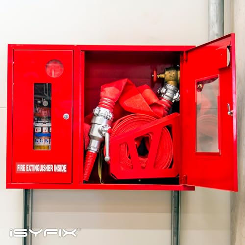 iSYFIX Fire Extinguisher Inside Sign, 9x1.7 Inch, Red Reflective, 10 Pack - color: Red Reflective, size: 9x1.7 (10 Pack)