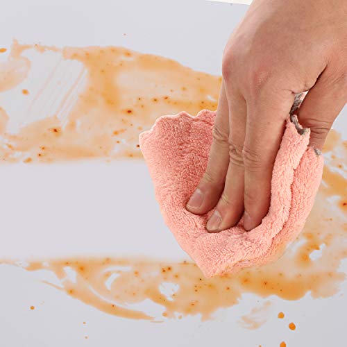 kimteny Microfiber Dish Cloths for Washing Dishes 5 Pack, Pink-Grey - color: Pink-grey