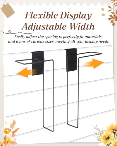 4 Pair Adjustable Literature Display for Slatwall - color: 4 Pair-Black