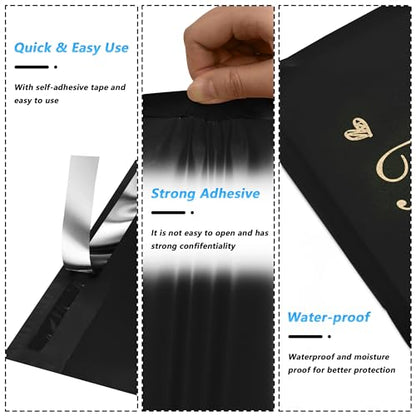 Thank You Poly Mailer 10x13 Inch 25 Pcs, Black - color: Black, size: 10x13 Inch 25 pcs