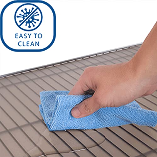 Seville Classics Heavy Duty Fitted Wire Shelf Liners Water-Resistant Protector Mat, Non-Adhesive, for Wired Shelves, Office, Kitchen, Garage (2 Pieces), Semi-Transparent Taupe, fits 30" x 14" Shelf - size: 30" x 14" shelf (2-pack)