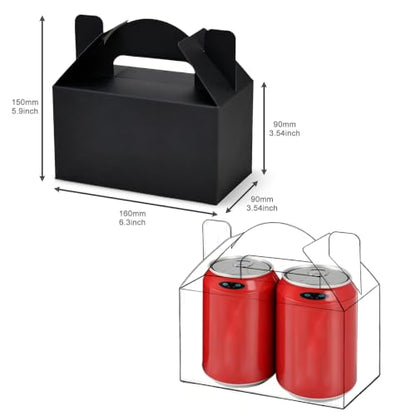 Aosric Small Black Gable Boxes 3.5 x 3.5 x 6.3 In, 30 Pack - color: Black