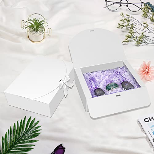 BoShahai 10 PCS White Gift Boxes with Lids 10.6x7.8x3.1 Inch Proposal box - color: White, size: 10.6x7.8x3.1 Inch