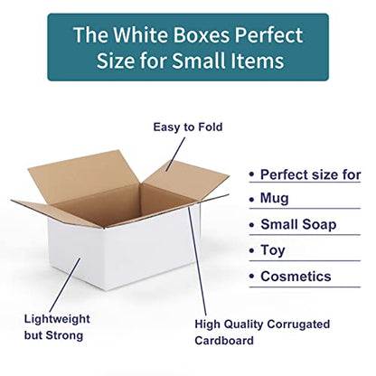 40 Pack Small Shipping Boxes 8x6x4 Inches - size: 8x6x4